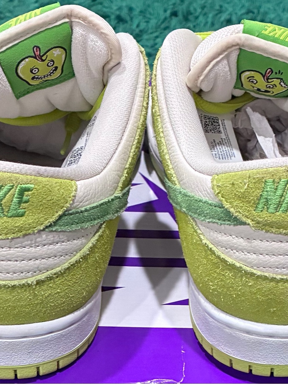 Nike SB Dunk Low Green Apple Size 11 Pre-Owned/Used OG ALL GREAT CONDO AUTHENTIC - Picture 5 of 9